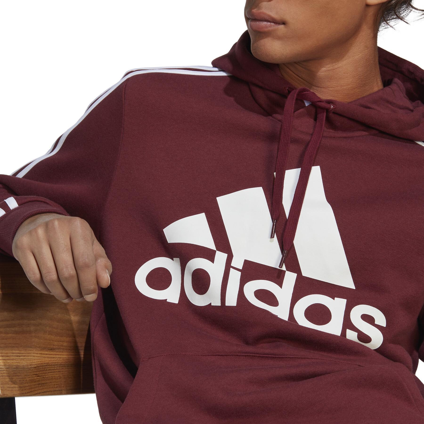Sweatshirt fleece hoodie met logo adidas Essentials 3-Stripes