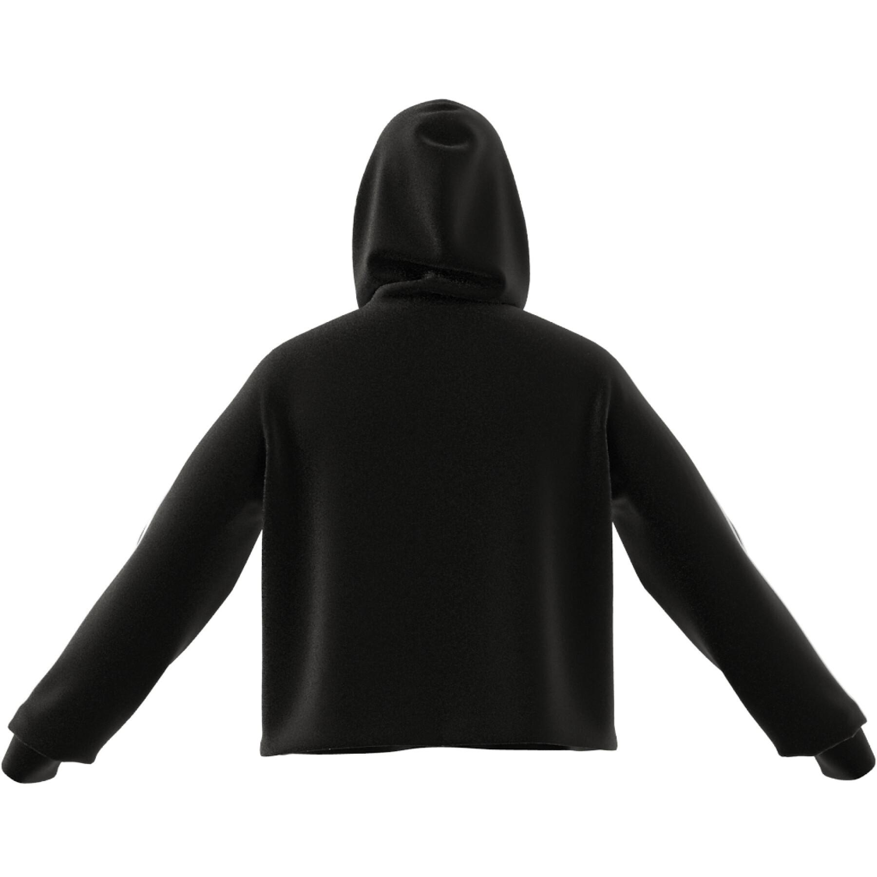 Hooded sweatshirt court à 3 bandes femme adidas Essentials