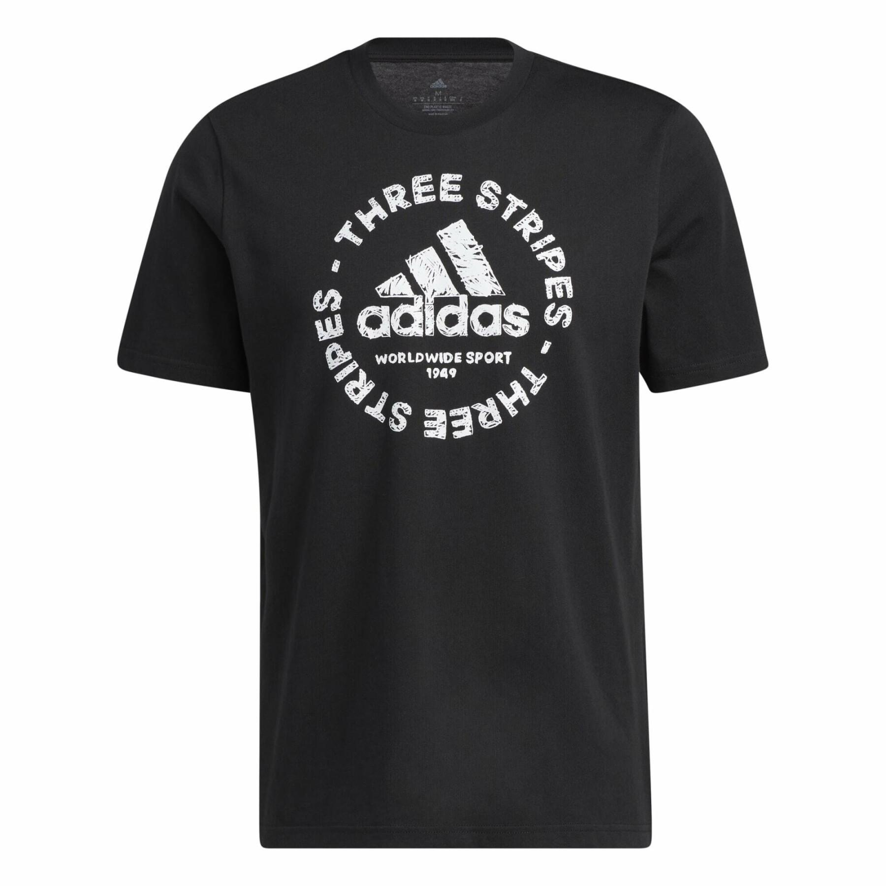Grafisch T-shirt met Sketch embleem adidas