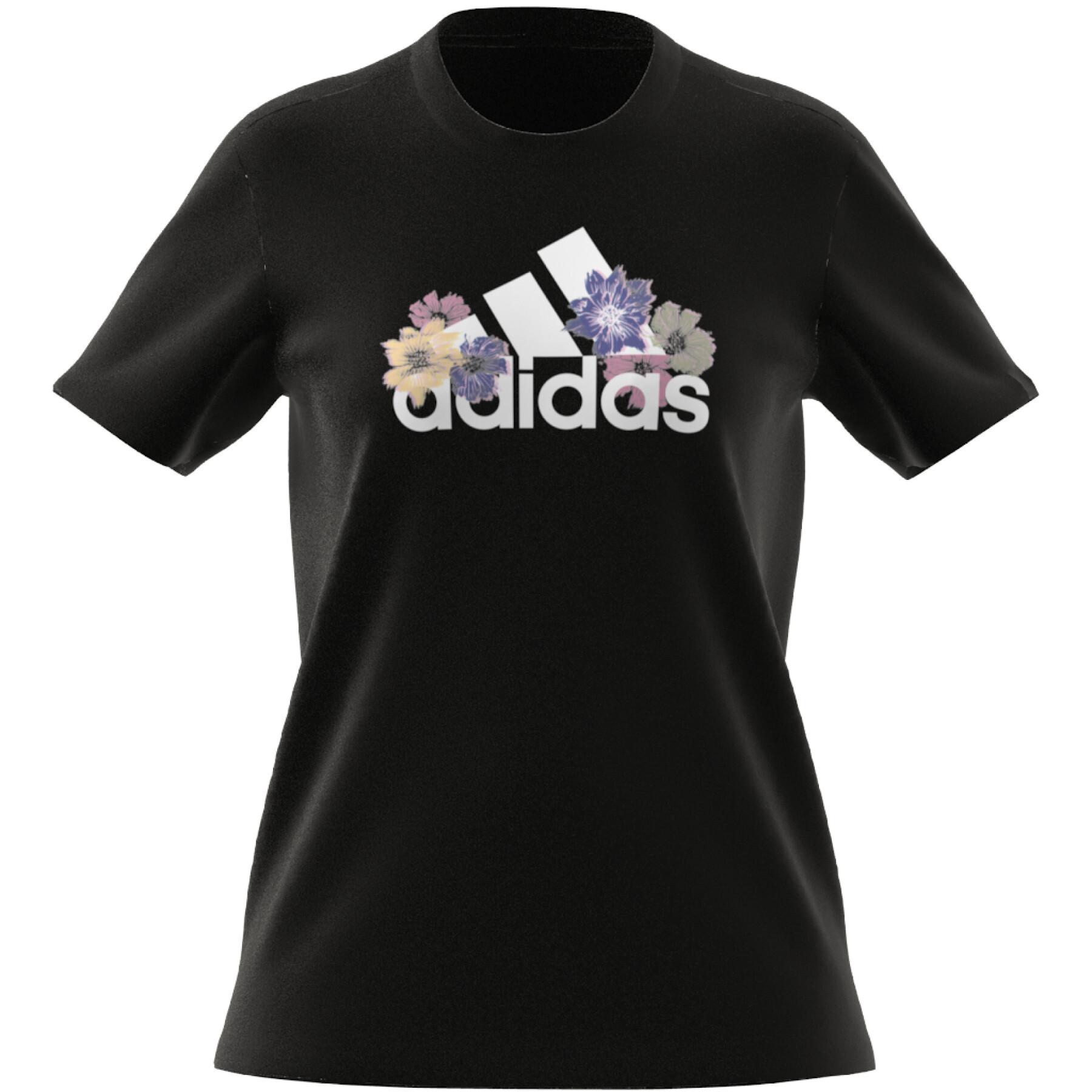T-shirt met bloemenmotief voor dames adidas