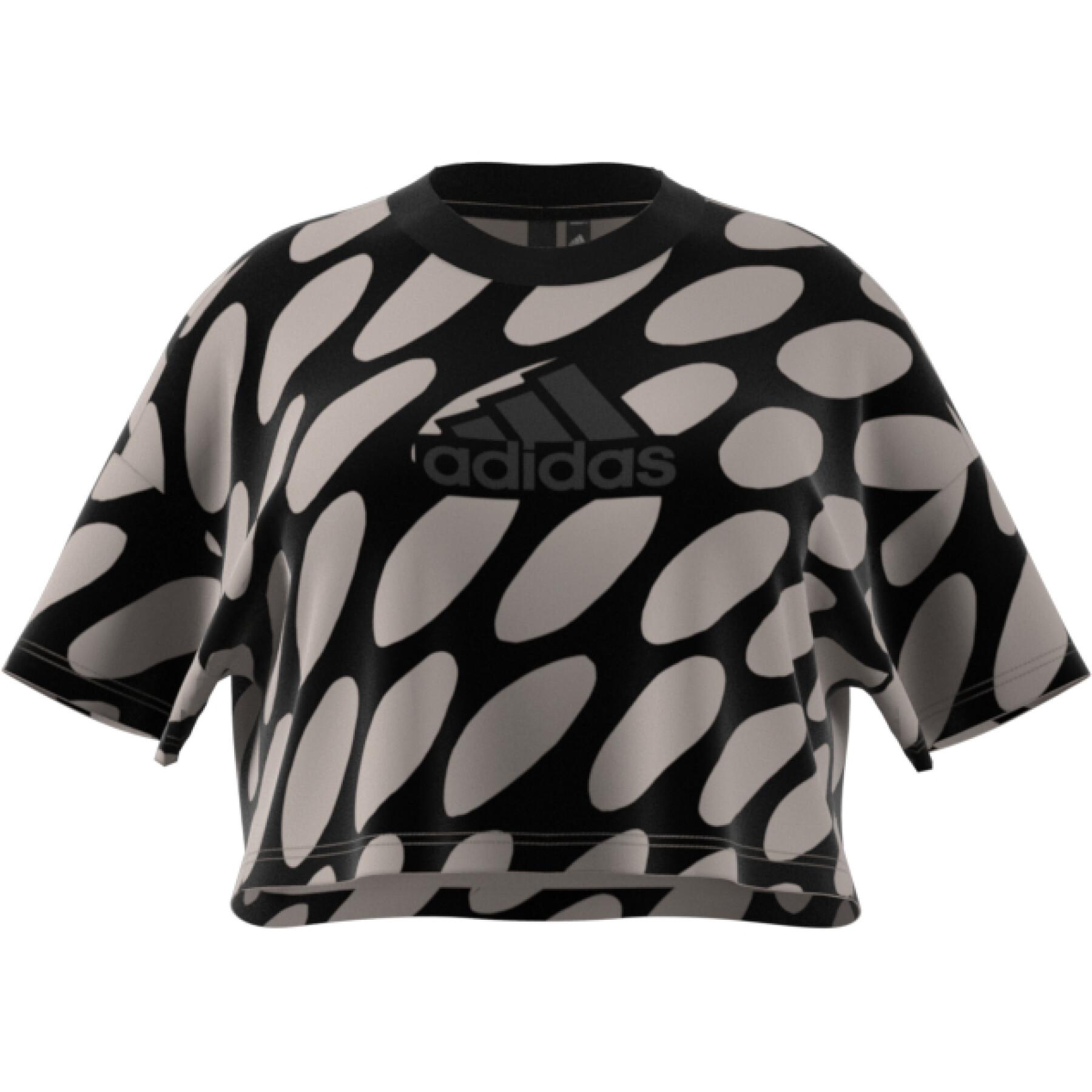 Dames-T-shirt adidas Marimekko Future Icons 3-Stripes (GT)