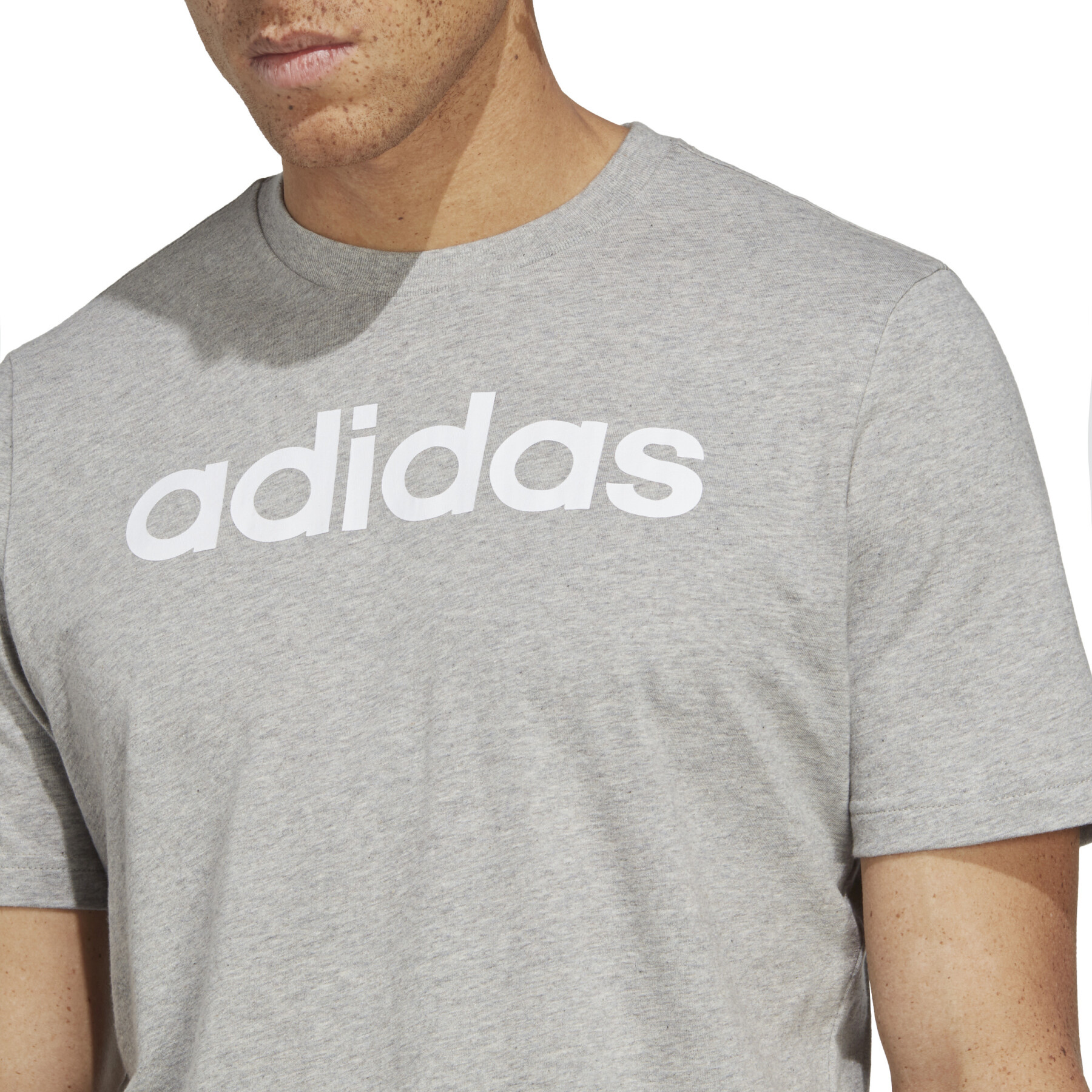 Lineair geborduurd logo t-shirt single jersey adidas Essentials