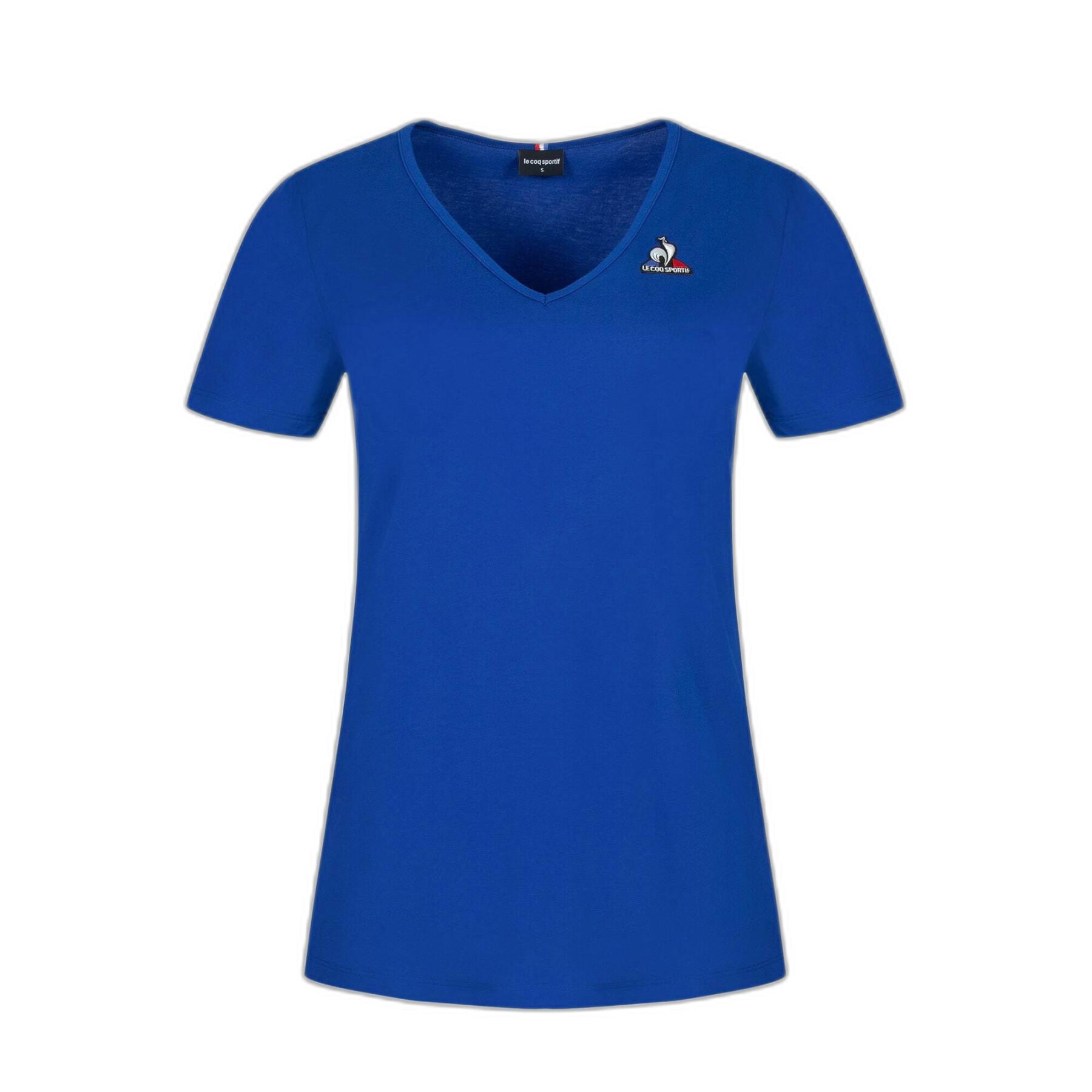 Dames-T-shirt met korte mouwen en v-hals Le Coq Sportif Ess N°1
