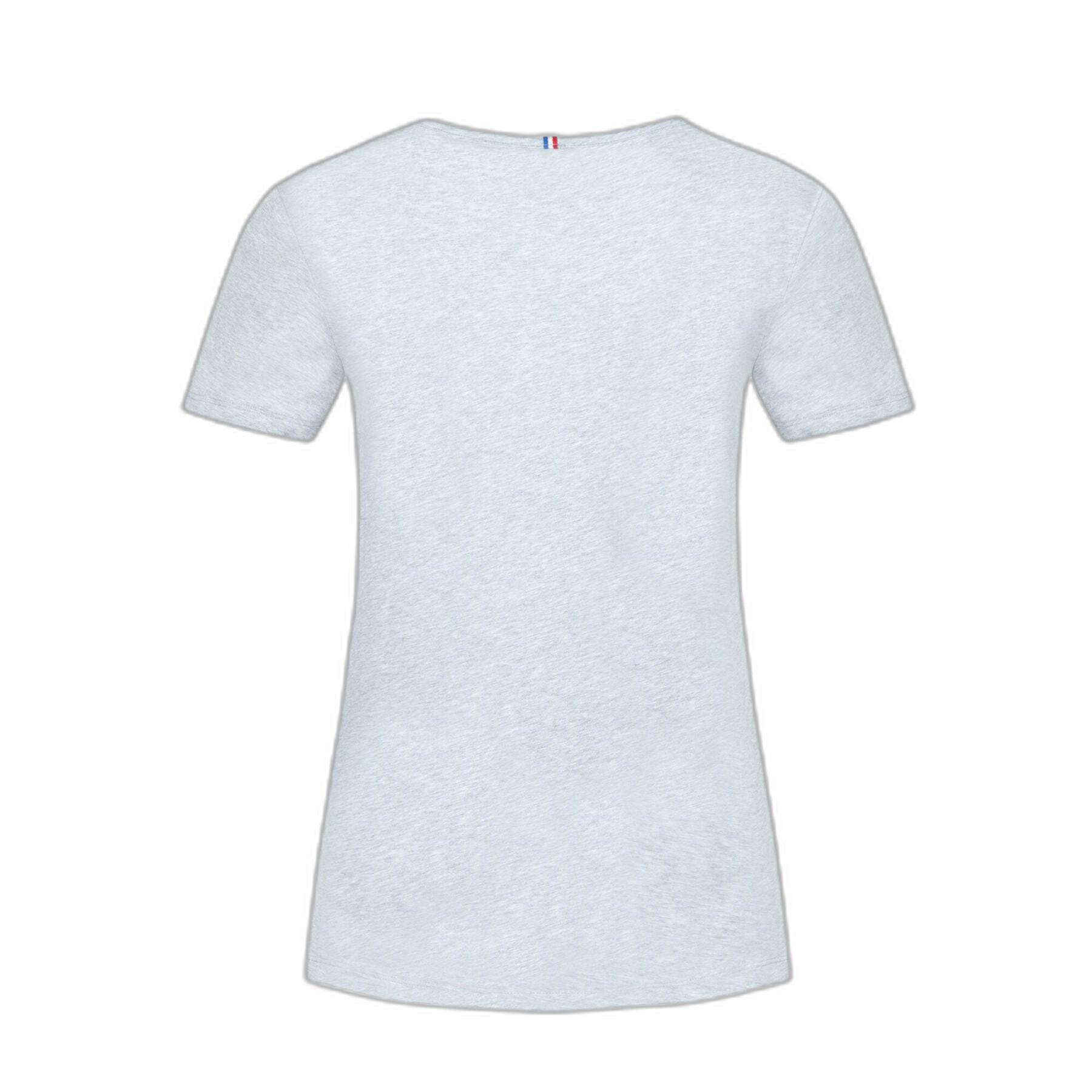 Dames-T-shirt met korte mouwen en v-hals Le Coq Sportif Ess N°2
