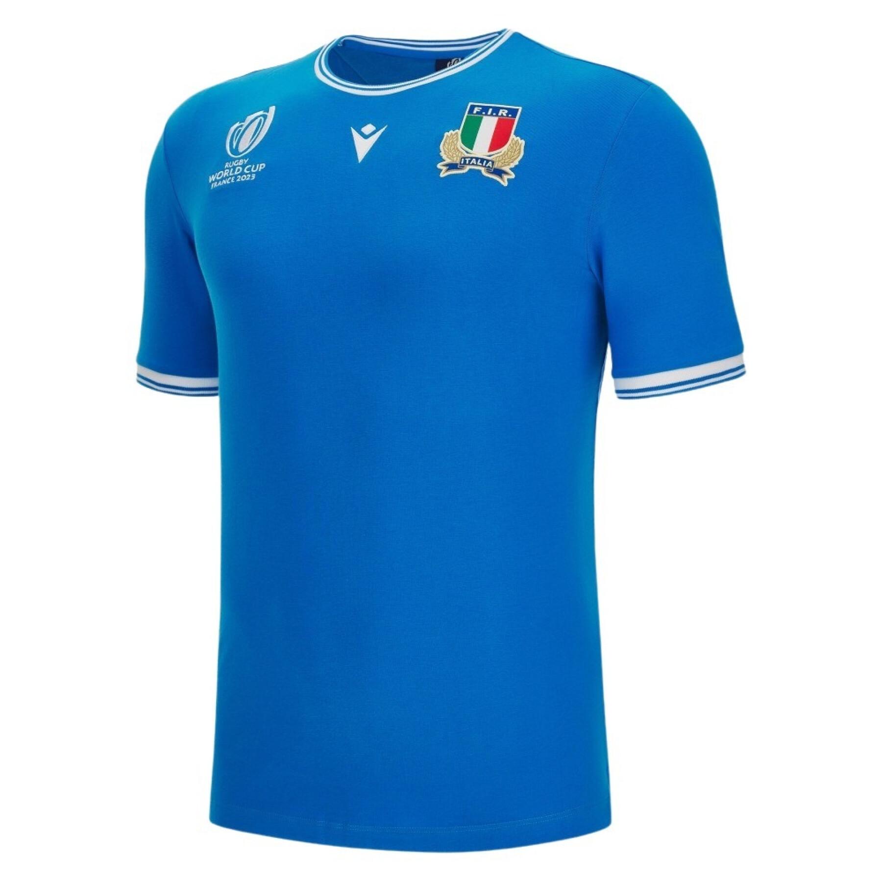 Polycotton T-shirt Italië Rugby Merch RWC Country 2023