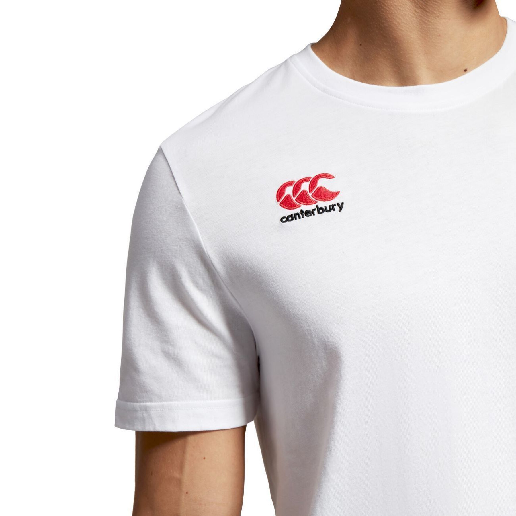 Katoenen T-shirt met klein logo Canterbury