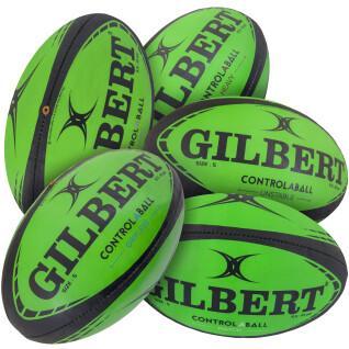 Set van 5 rugbyballen Gilbert Pass Catch Skill System (taille 5)